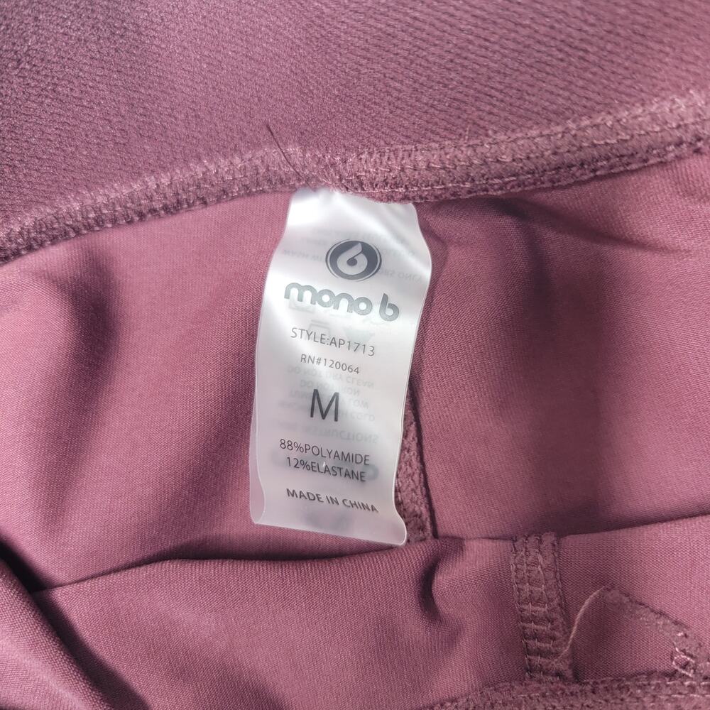 Mono B Burgundy Capri Hybrid Leggings Sz Medium - Picture 10 of 13